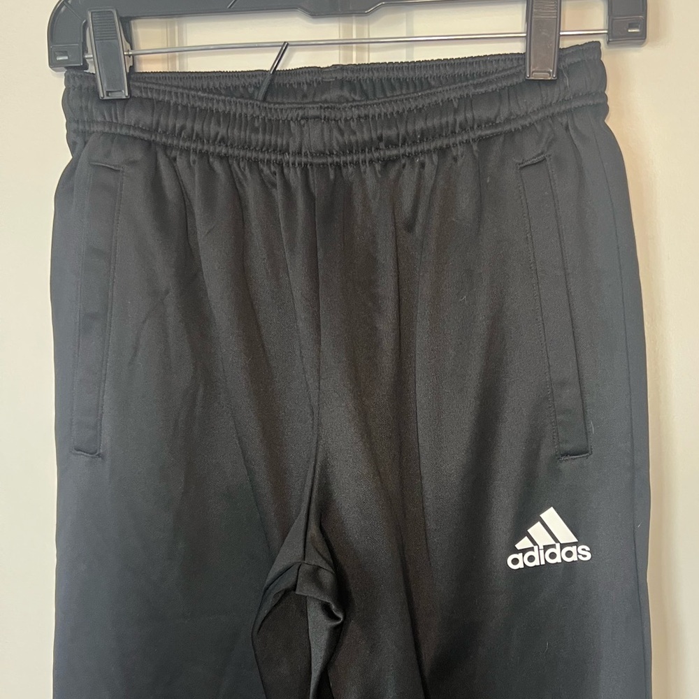 adidas Black Performance Joggers with White Logo - Picture 2 of 8